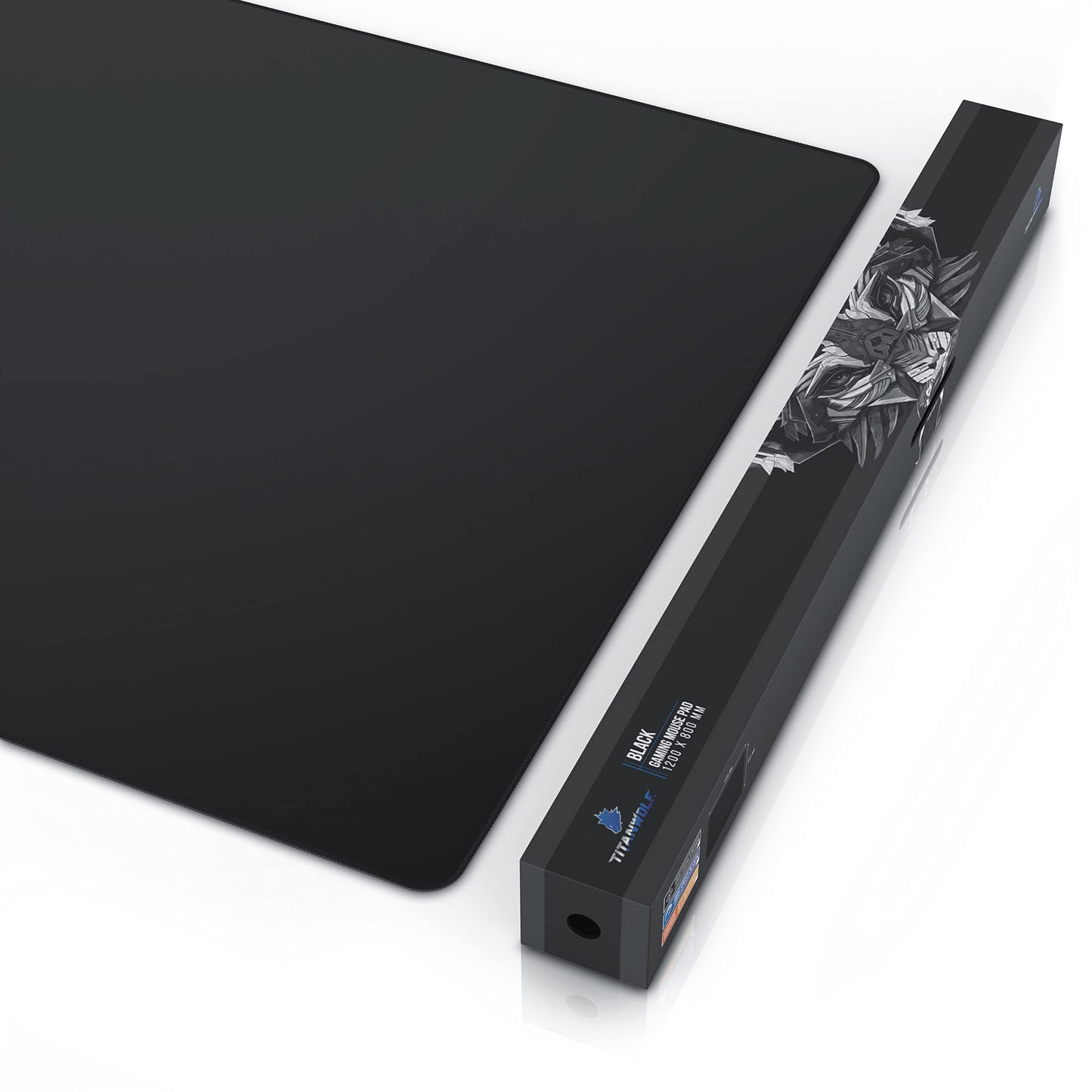 Titanwolf - XXXL Oversized Mouse Pad 1200x800 mm - XXXL Large Size - Desk Mat - rubberized back - non-slip and washable - Gaming - Precision and Speed - Black