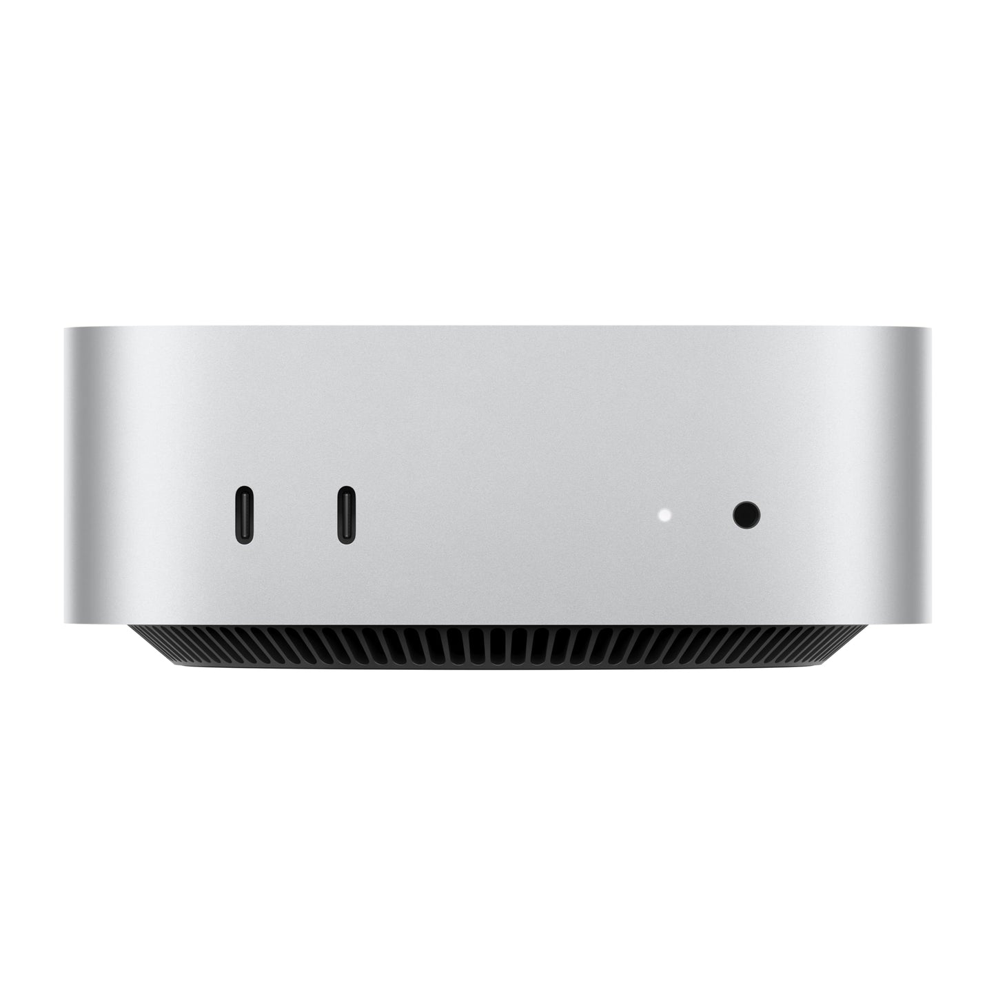 Apple Mac mini desktop computer with M4 chip featuring 10-core CPU and 10-core GPU: 16GB of shared memory, 512GB SSD storage, Gigabit Ethernet. Compatible with iPhone/iPad.