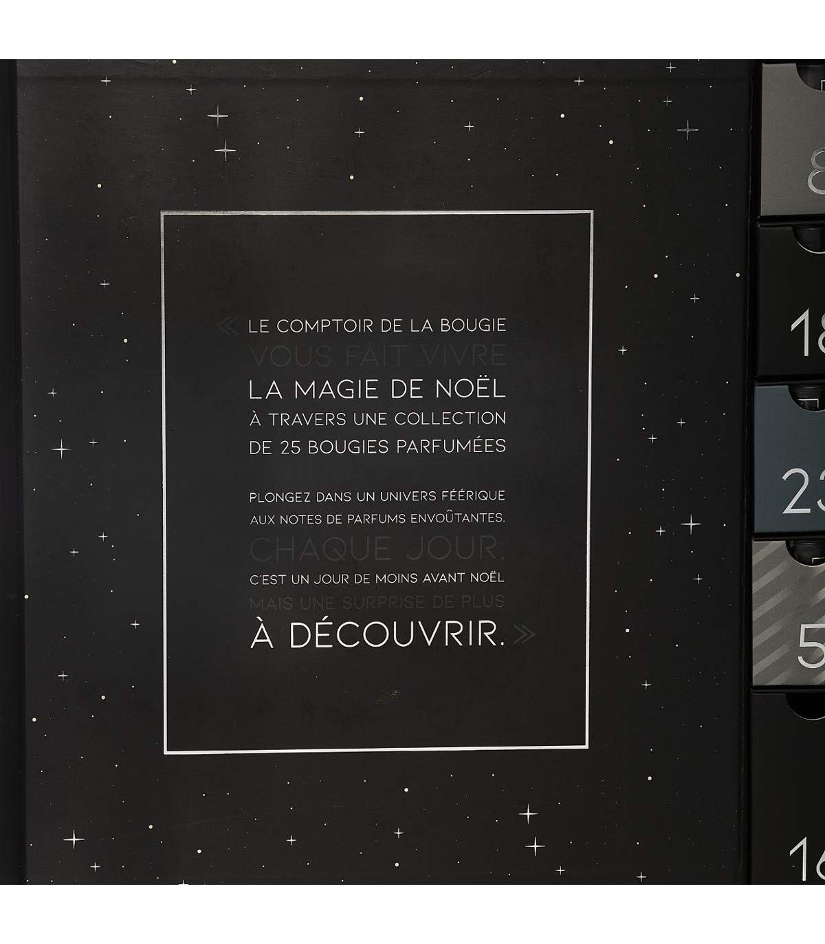 Atmosphera - Original Advent calendar with 25 scented candles in jars with quotes, perfumed.