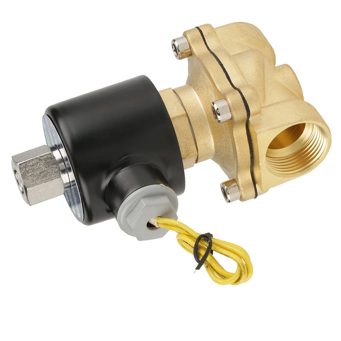 3/4" DC 12V Brass Solenoid Valve Normally Open Electric Solenoid Valve made of brass for water, air, gas.