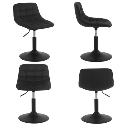 WOLTU vanity chair stool for vanity, bedroom & dining room - height adjustable, 360° swivel with backrest, made of comfortable velvet, black, BH300sz-1