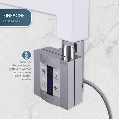 anapont electric bathroom radiator - chrome curved - timer function - towel radiator - electric bathroom heating - towel heating - Made in Germany