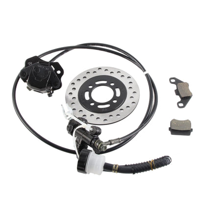 Aramox Hydraulic Disc Brake Kit, Disc Brake Kit Metal Brake Pad-Disc Rotor for 50 110 125 150 200 250 Dirt Bike Quad ATV Go Kart