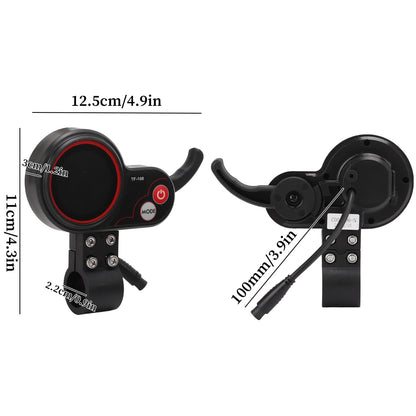 GAESHOW Scooter Display Panel, Electric Scooter LCD Display, 48V TF-100 Display 6 Pin Communication Instrument, Accelerator Cycling Electric Scooter for M4 Electric Scooter Controller (A)
