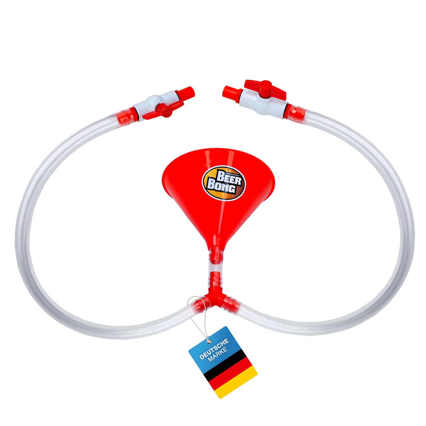 Beer Bong Beer Funnel - Party Funnel Drink Funnel Beer Funnel with Hose & Shut-Off Valve - Bachelor Party Drinking Game (Double)
