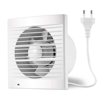 Moonjor 150mm exhaust fan for kitchen, 320m³/h IPX2 fan waterproof bathroom extractor with backdraft damper, 1m EU power cord for kitchen, bathroom, greenhouse, garage.