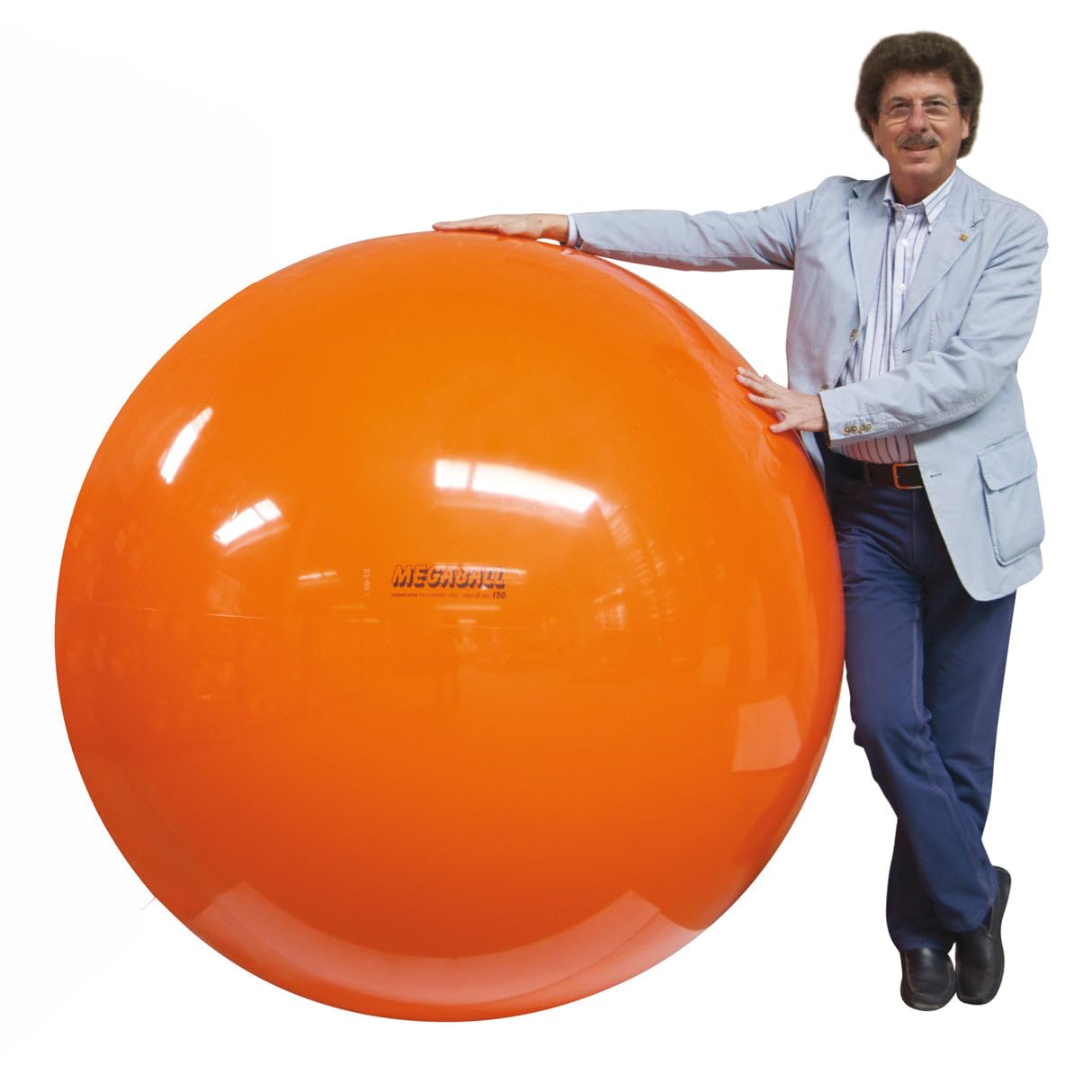 GYMNIC Mega Gymnastic Ball, Orange, Diameter 150 cm