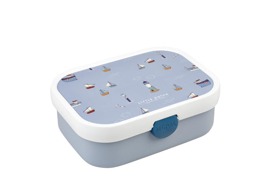Mepal - Lunchbox Kids Campus Little Dutch - Bento Box Kids - Lunchbox Kids with compartments & fork - Meal Prep Box with clip closure - BPA-free & dishwasher safe - 750 ml - Sailors Bay