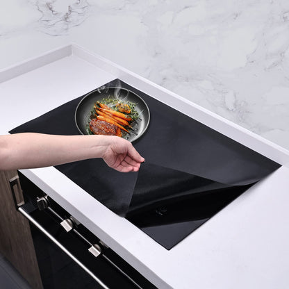 KitchenRaku 61x53cm induction protection mat, silicone induction hob protection mat (magnetic) hob scratch protection for induction cooker, multifunctional silicone mats