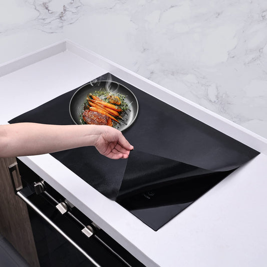 KitchenRaku 61x53cm induction protection mat, silicone induction hob protection mat (magnetic) hob scratch protection for induction cooker, multifunctional silicone mats