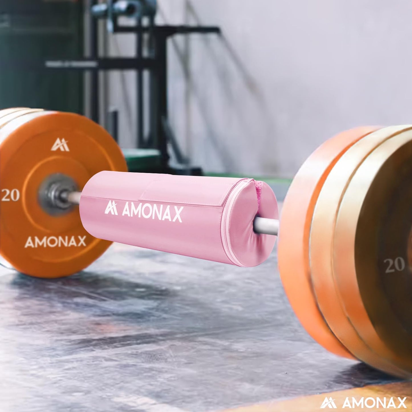 AMONAX Hip Thrust Barbell Pad, Extra Thick Barbell Pad, Durable Gym Accessory, Fitness Pad for barbell, barbell padding for Fitness Accessories Women and Men (Pink)