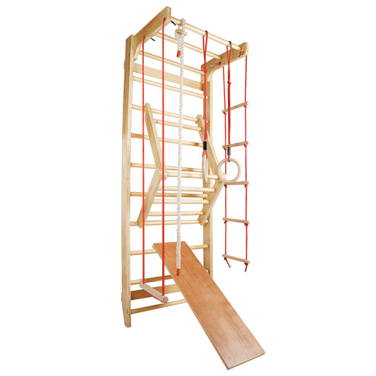 CCLIFE Sprout Wall Gym Climbing Frame Wooden Exercise Equipment Climbing Wall with Bar Fitness Kids Adult ZERO