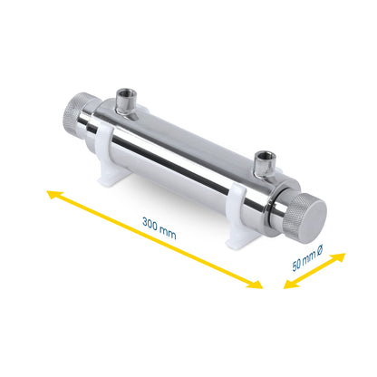 UV system water filter disinfection system with UV lamp 6 watts, flow rate 2l/min for microfilter systems and reverse osmosis systems.
