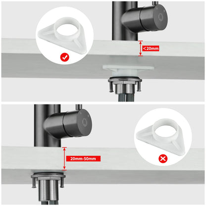 Kitchen faucet with pull-out spray, CECIPA high-pressure kitchen tap, kitchen mixer with 2 spray modes, single handle sink tap in brushed stainless steel, 360° swivel, gray black.