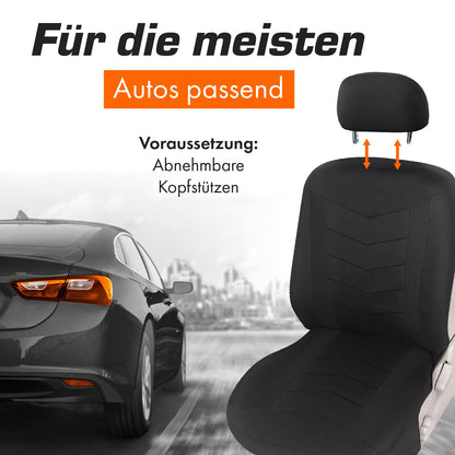 Upgrade4cars car seat covers set for the front seats in black | Car protectors universal black car seat cover for summer and winter | Car accessories for interior | Gifts for women and men