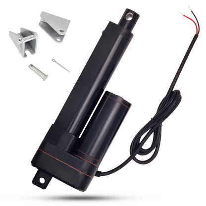 Jvnvlki 3000N 100mm Stroke IP65 Waterproof Linear Actuator 12V Linear Motor 5mm/s With Mounting Brackets for Cabinet, Window Opener, Door Opener, Home Automation