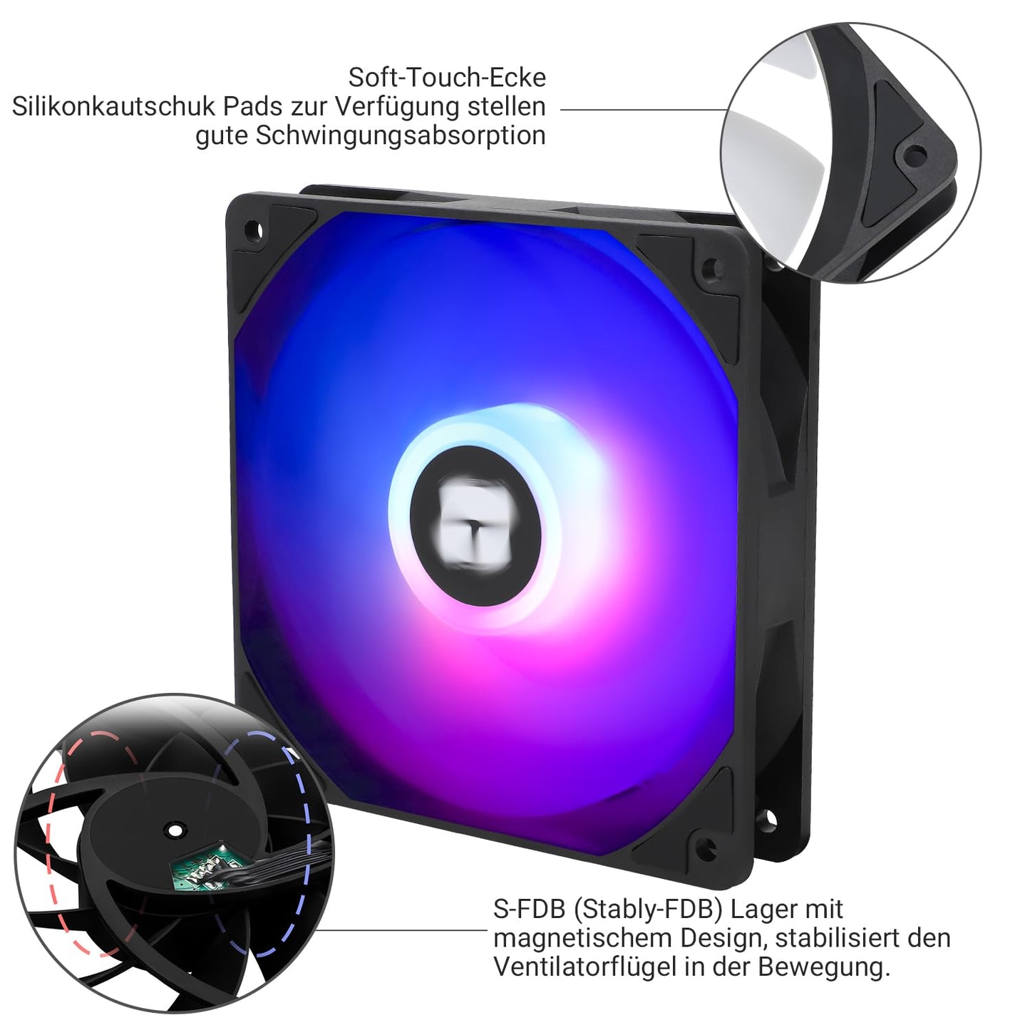 Thermalright TL-C12C-S X5 CPU fan, black fan, PC fan with 1550 RPM speed, 120mm computer case cooler, PWM control fan for case and liquid coolers, and CPU cooling.