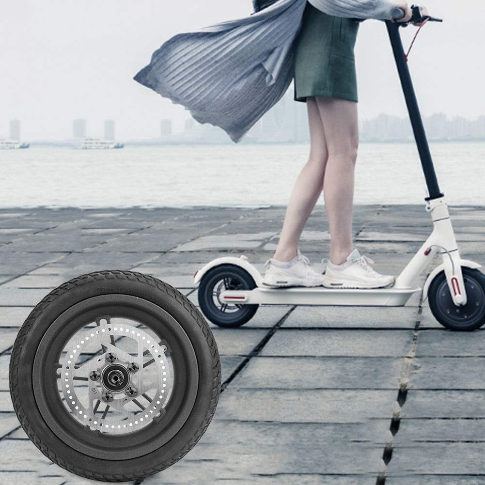 VOBOR Rear Wheel Scooter Tire, Disc Brake Tire with Hub and Brake Disc M365 Electric Scooter Rear Tire Replacement Wheels Pneumatic Rear Wheel Tire Electric Scooter Tire