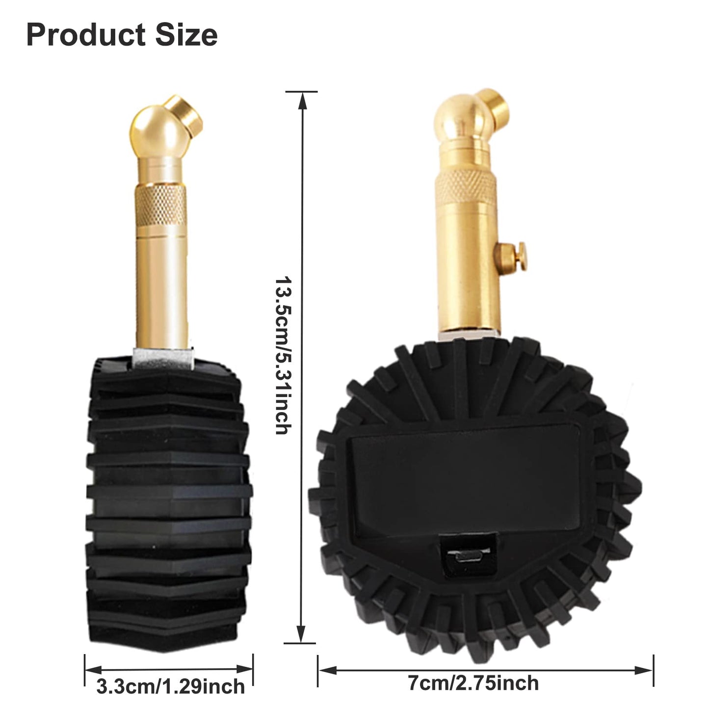 ATsafepro Digital Tire Pressure Gauge, Air Pressure Gauge 200 PSI for car, truck, SUV, motorcycle, digital tire pressure gauge certified ANSI B40.1, accurate and LCD with backlight.