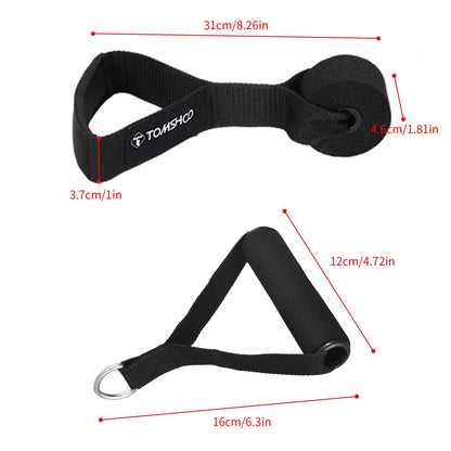 TOMSHOO Resistance Bands Set, Fitness Bands Pull-up Band Training Band with Door Anchor, Handles, Storage Bag, Multiple Resistance Levels, for Strength Training, Stretching