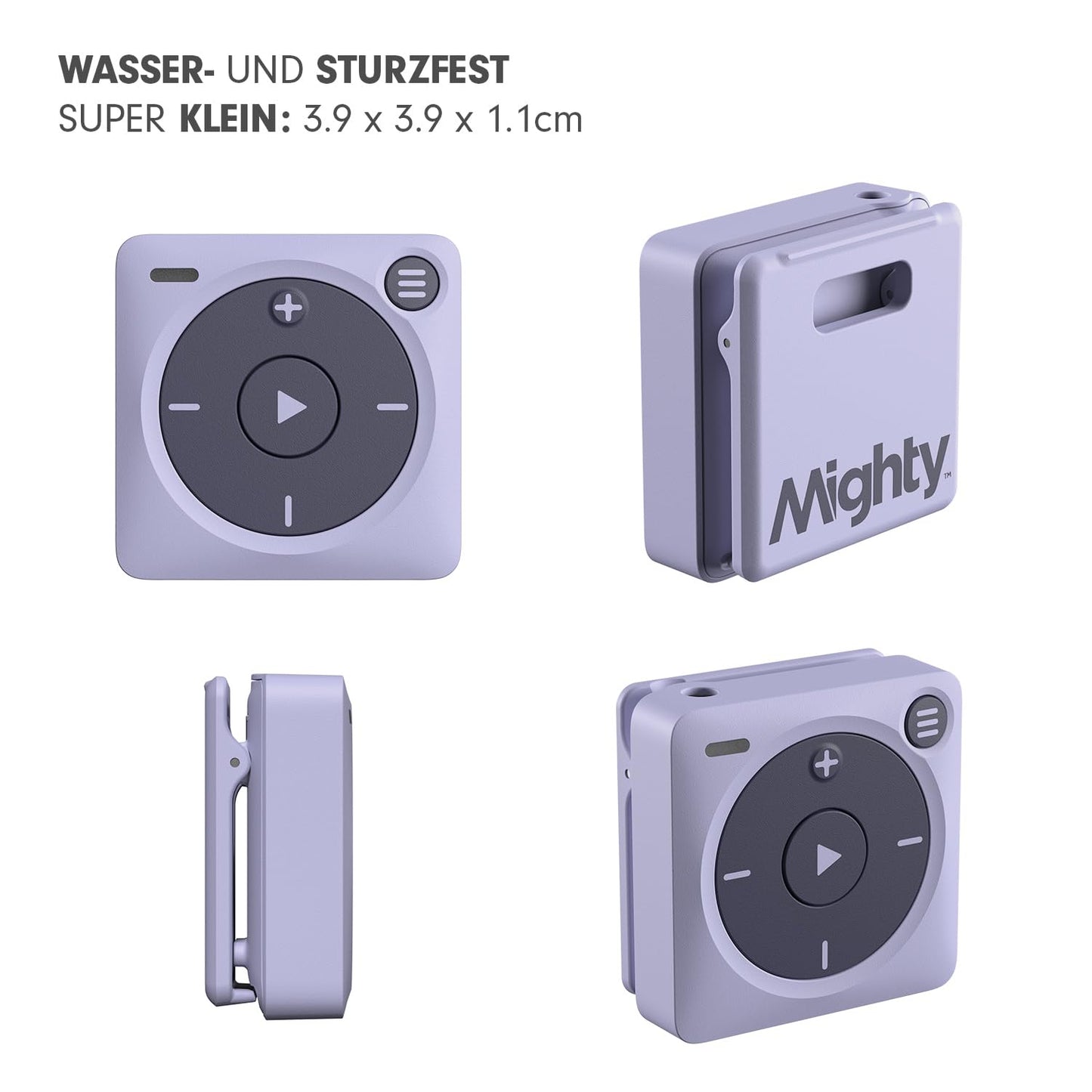 Powerful 3 Spotify & Amazon Music Player - Compatible with Bluetooth & wired headphones - Storage for over 1,000 songs - Screen-free music player - No phone required (Lavender)
