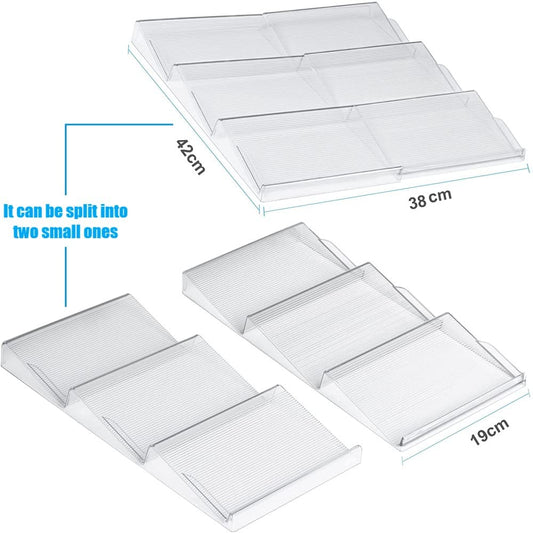Alixin spice rack for drawer, extendable PVC spice rack for kitchen drawer, three-tier drawer.