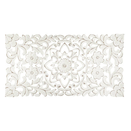 Atmosphera - Wall decoration "Fanny" - carved wood 85 × 45 cm - White