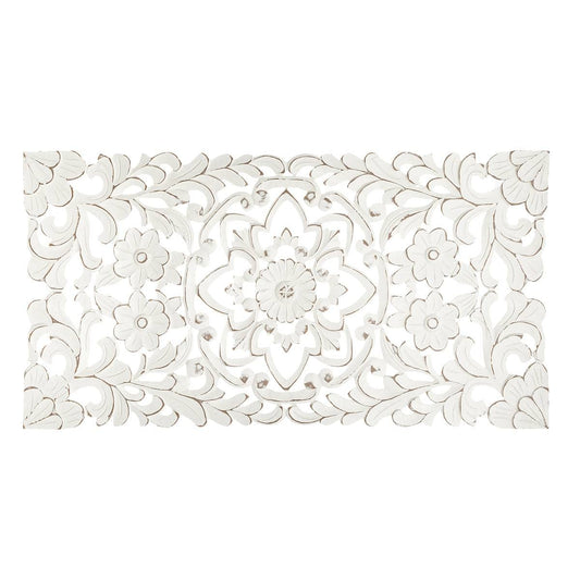 Atmosphera - Wall decoration "Fanny" - carved wood 85 × 45 cm - White