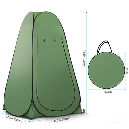 Pop-up throw tent for camping outdoors. Ultralight, portable, and private shelter tent.