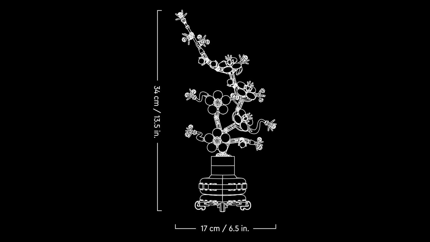 LEGO Botanicals Plum Blossom - Easy-care botanical flower decor from the Botanical Collection - Creative building set for adults - Relaxing activity - Artificial plant for collecting 10369