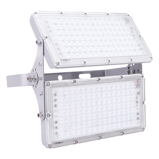 Viugreum 200W LED floodlight, super bright with 210 LEDs (SMD 2835), IP66 waterproof for outdoor use in garden, garage, yard. Cold white light (6000K-6500K) with 20000 lumens.