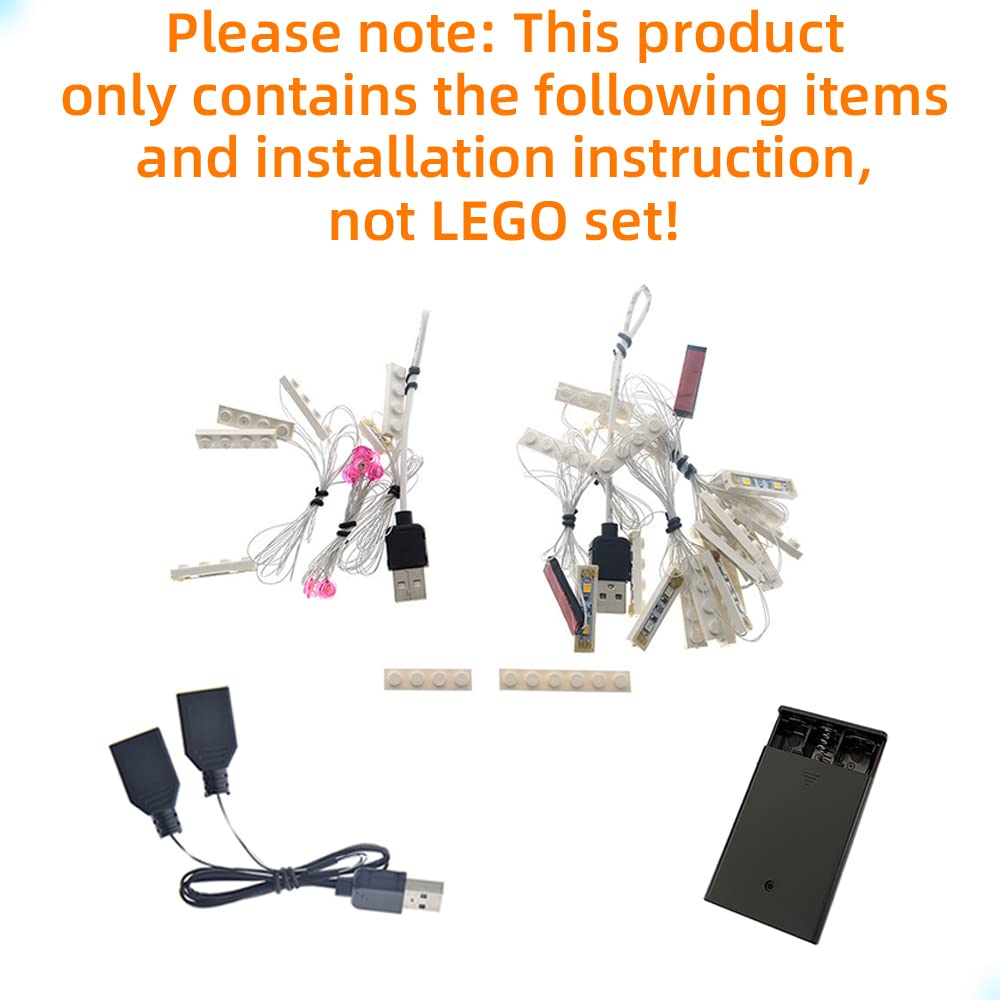 GEAMENT LED Light Set Compatible with Lego Roller Coaster - Lighting Kit for Creator 10261 Building Model (Model Set Not Included)