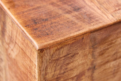 Invicta INTERIOR Solid design side table Factory 40cm mango wood flamed on casters stool wood stool