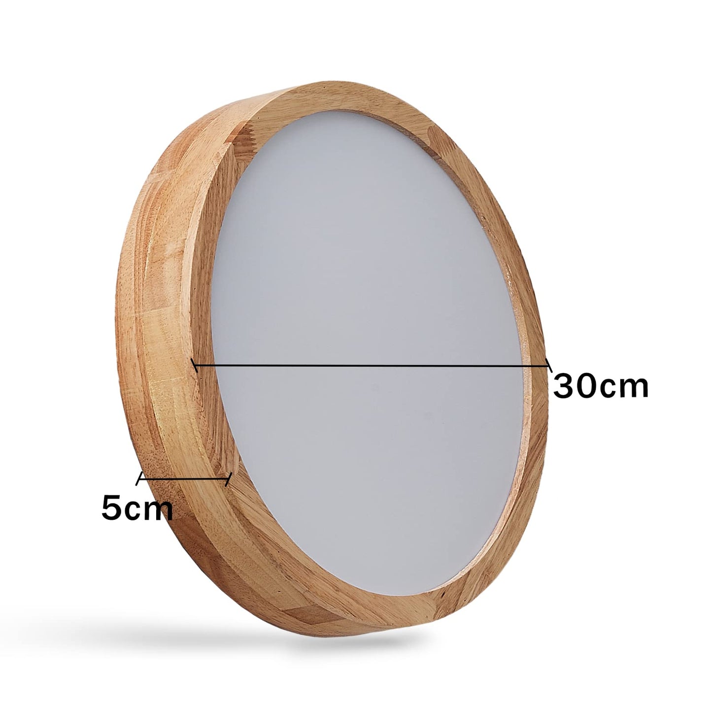 Baerolc LED ceiling light wood, 30CM round ceiling lamp LED lamp kitchen 20W 3000K warm white ceiling lights round wood ceiling lamp for bedroom/office/kitchen/dining room/hall/living room