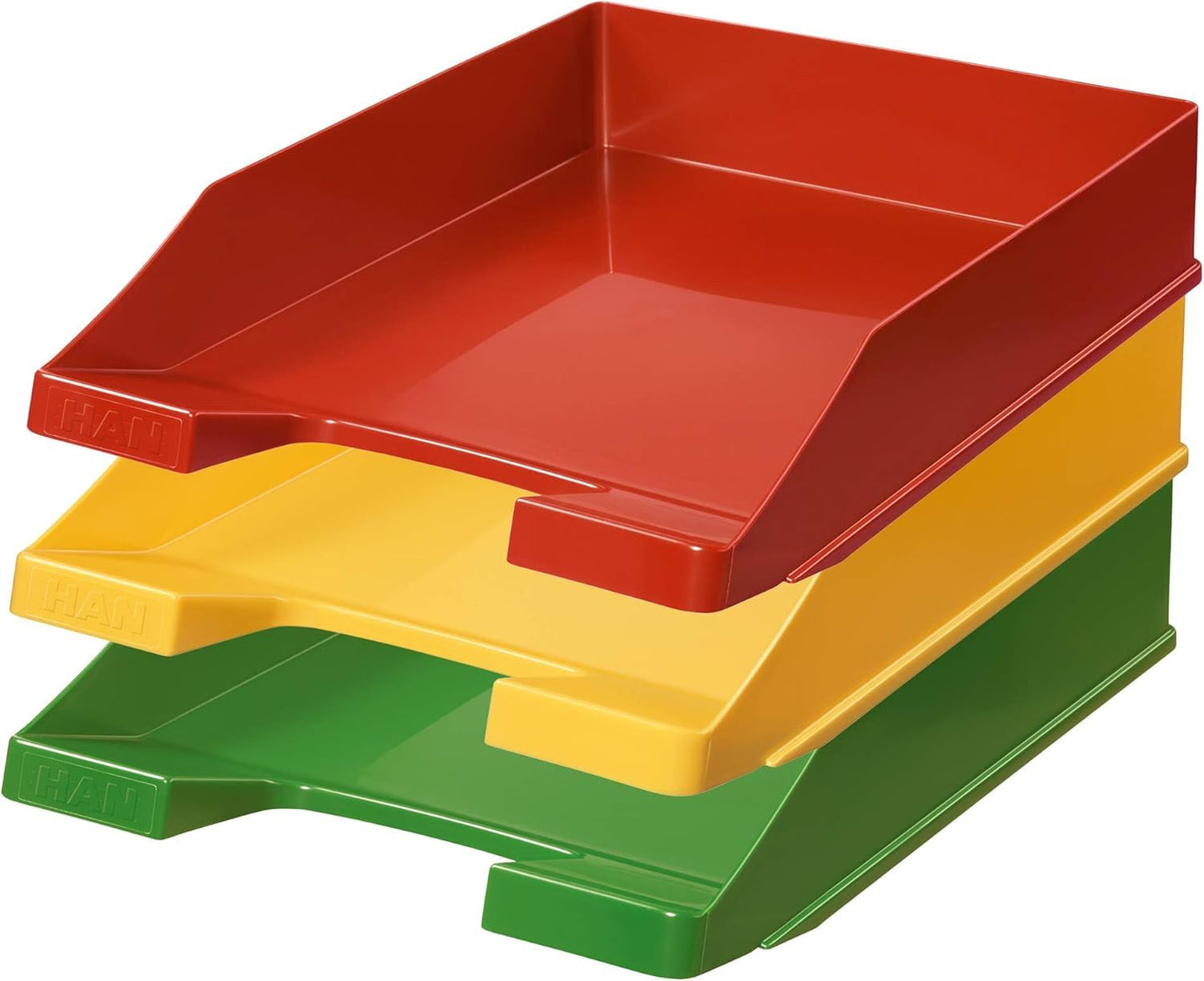HAN Letter Tray CLASSIC, 10 pack Desk Organizer, Office Supplies, Storage compartments, Office Materials, Letter Tray, Document Tray, up to size A4/C4, 1027-X-17, red