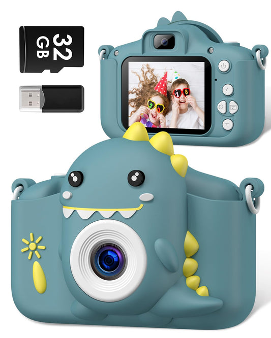 Children's camera, Gofunly kids camera 1080P 2.0-inch screen kids camera with 32GB card selfie digital camera photo camera for 3-12 year old boys and girls Christmas toy