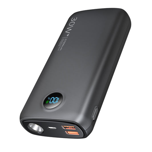 debopo Power Bank, 27000mAh 30W PD3.0 QC4.0 4.5A Fast Charging, USB C Input and Output External Battery with 3W Bright Flashlight, Led Display for Smartphones, Tablets, and more.