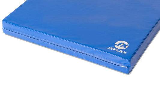 Jeflex - Blue soft floor mat & gymnastics mat 100 x 70 x 8 cm MADE IN GERMANY/Children's gymnastics mat/space-saving fitness mat & yoga mat/thick sports mat for kids' room