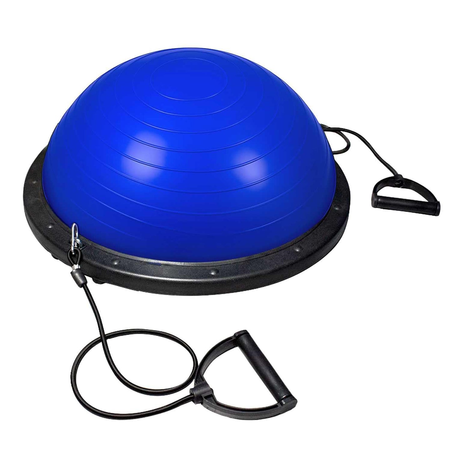 OcioDual Balance Ball, Balance Trainer, Half Fitness Ball for balance, Proprioceptive platform, Non-slip ball with inflator and resistance bands, Half Gymnastic Ball, Blue