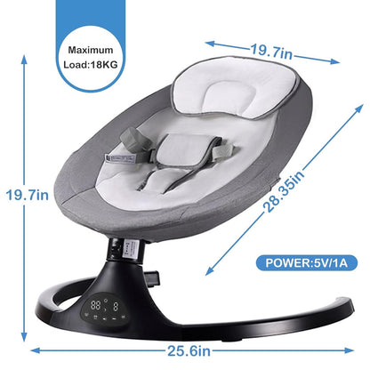 Baby bouncer, swing with tilting function, foldable, rocking baby with Bluetooth function.