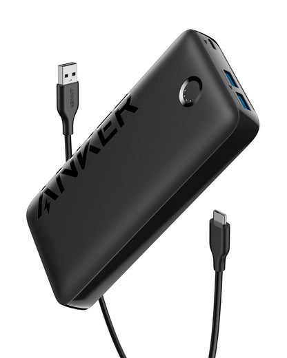 Anchor 335 Powerbank (PowerCore 20K), 20W external battery with USB-C charging, compatible with iPhone 13/12 Series, Galaxy, iPad Pro, AirPods, Apple Watch, and more.