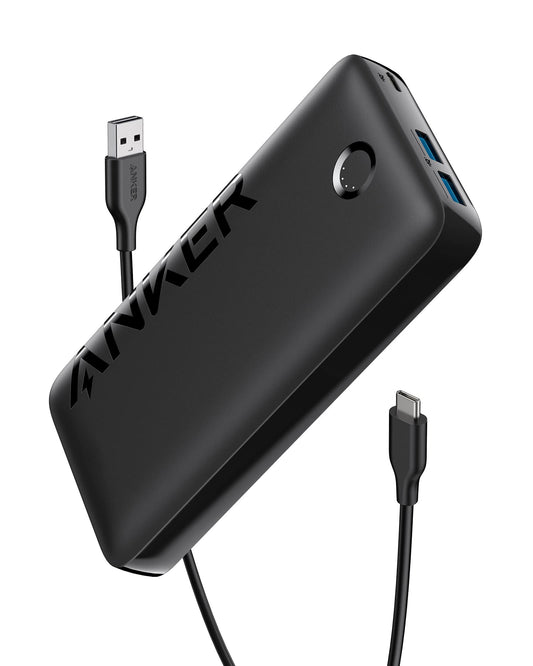 Anchor 335 Powerbank (PowerCore 20K), 20W external battery with USB-C charging, compatible with iPhone 13/12 Series, Galaxy, iPad Pro, AirPods, Apple Watch, and more.