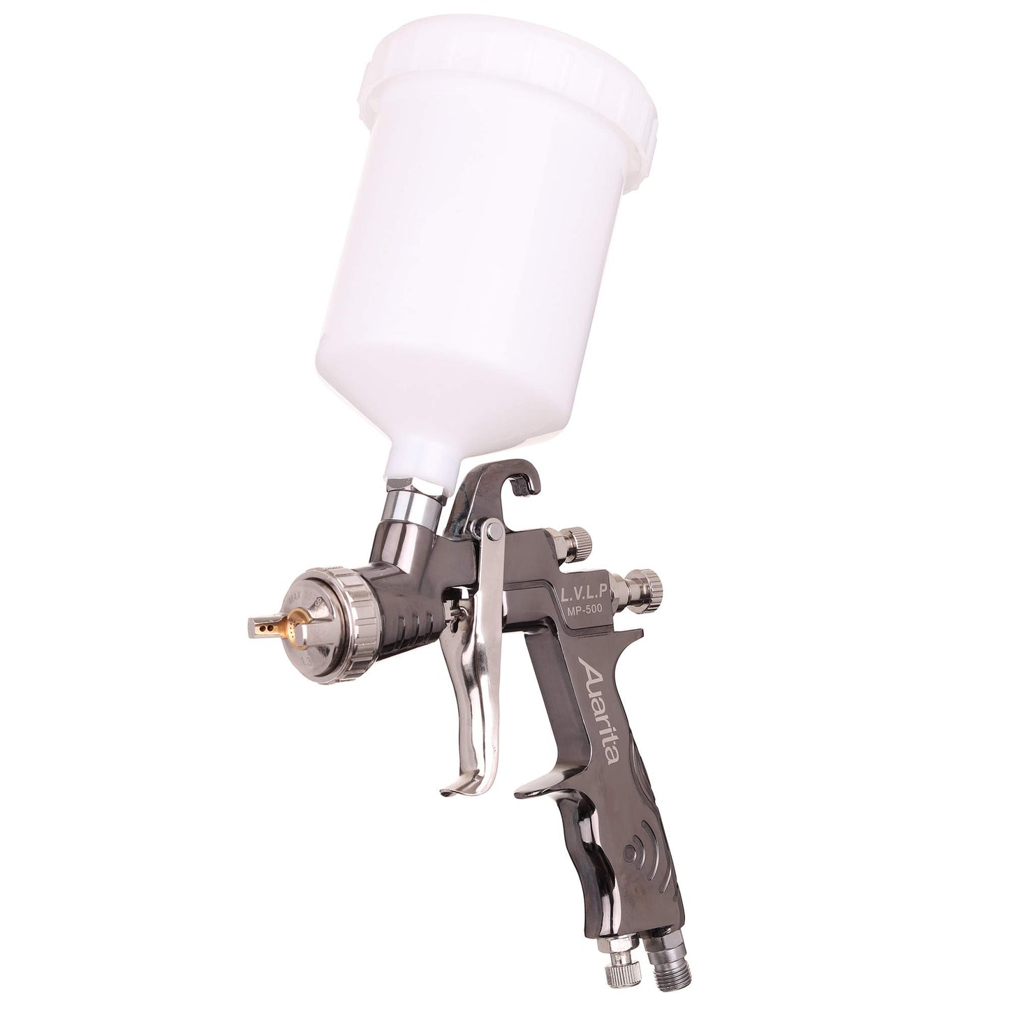 Auarita LVLP Technology Spray Gun MP-500 1.1mm Nozzle Durable 600ml Capacity for Painting THREE Adjustment Modes Very thin paint layer Extremely precise