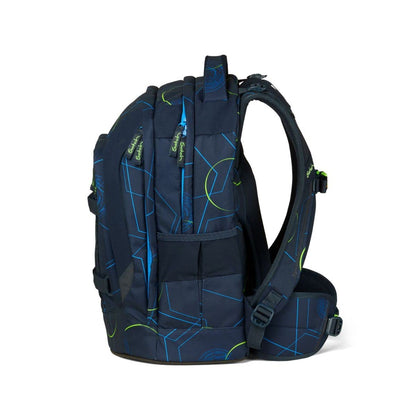 Satch Pack school backpack set 3pc with pencil case and gym bag (Blue Tech)