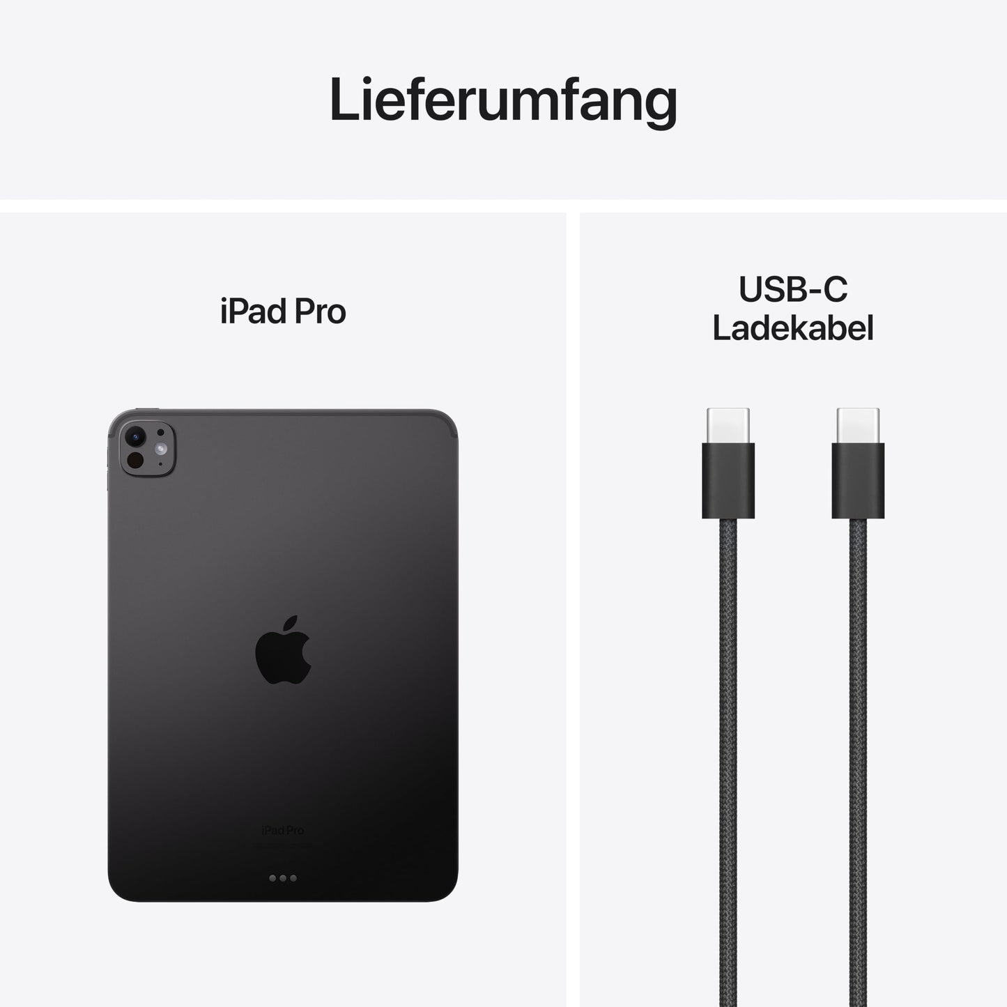 Apple 11" iPad Pro (M4): Ultra Retina XDR Display, 256GB, 12MP front camera/12MP rear camera, LiDAR scanner, WiFi 6E, Face ID, all-day battery, standard glass - Space Black