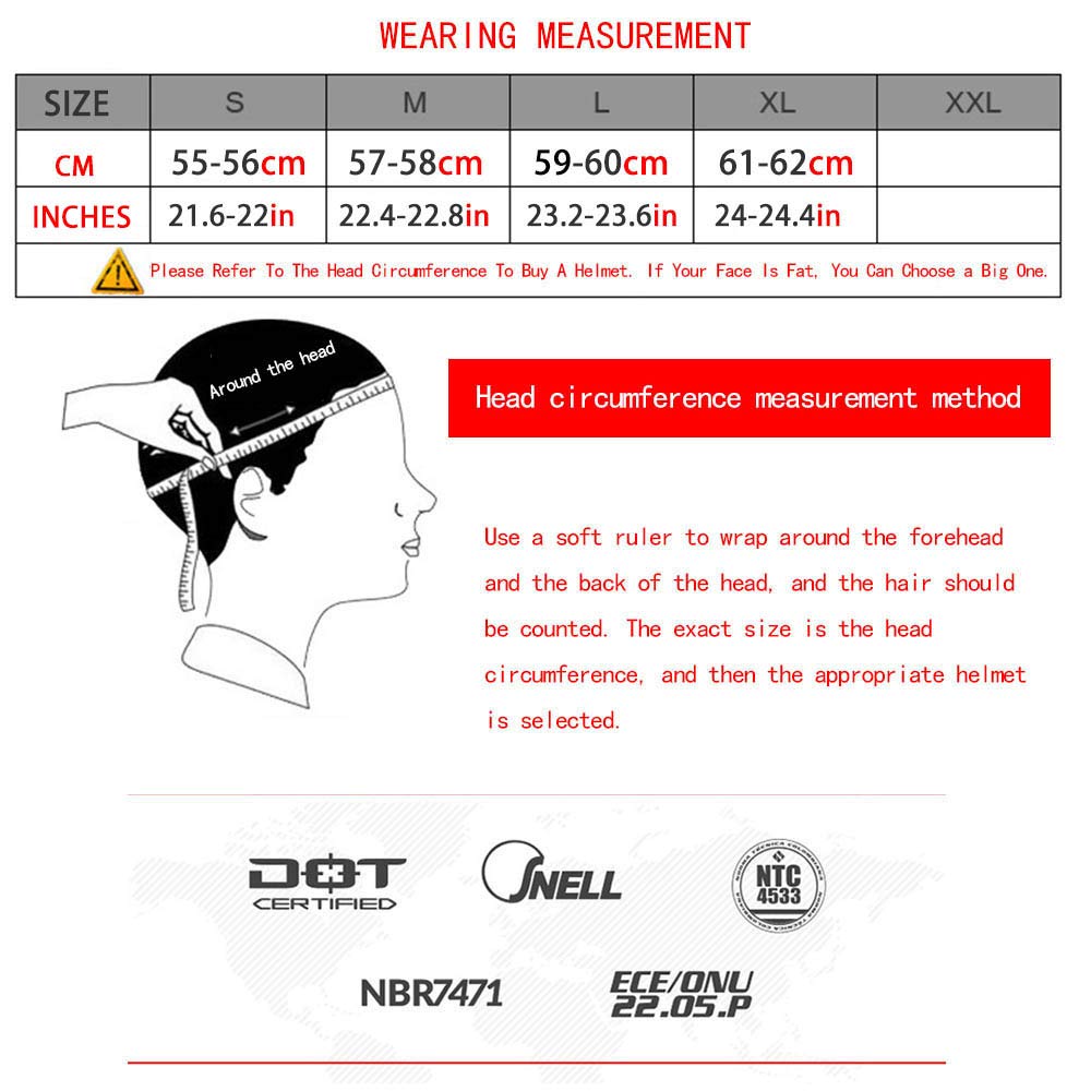ZJRA Youth Motorcycle Helmets, Kids Bike Riding Helmet, Boys and Girls, Scooter Ski ATV Helmet, DOT/ECE Certified, Suitable for All Seasons, 21, L
