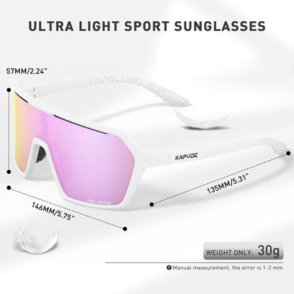 KAPVOE Cycling Sunglasses Men Women Polarized Sports Baseball MTB Road Bike Eyewear - K335