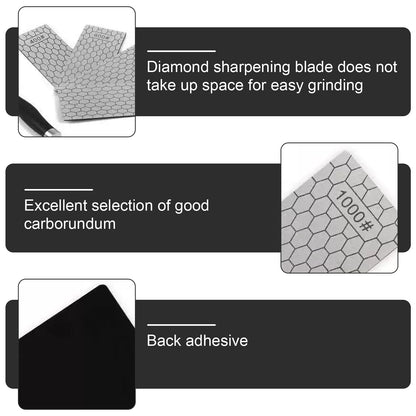 5 Piece Diamond Sharpening Stones Set: 200/400/600/1000/2000 grit diamond sharpening stone, diamond knife sharpener plate, diamond sharpening stones for kitchen tools outdoor use