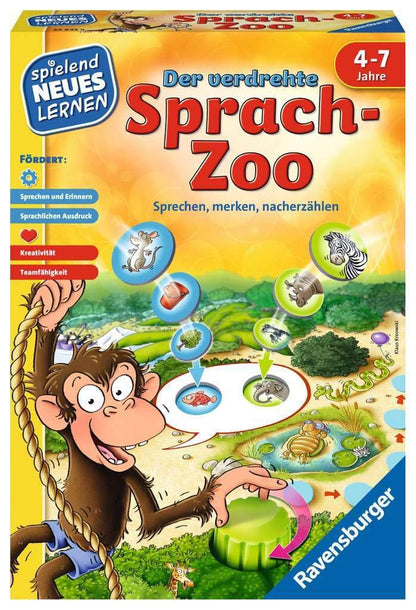 Ravensburger 24944 - The Cheeky Talking Witch & 24945 - The Twisted Language Zoo - Play and learn for children, educational game for kids aged 4-7, fun way to learn for 2-4 players.