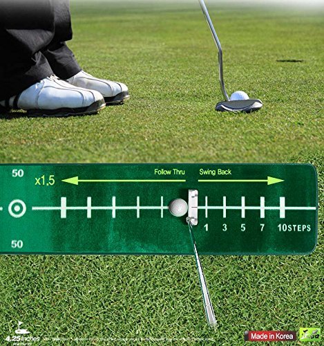 Best Track Putting Mat Infinity with integrated ball return and 2 support wedges.